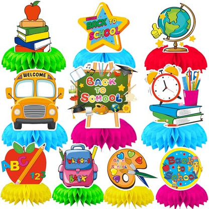 10Pcs Back to School Centerpieces, First Day of School Table Decor - style: Back to School Style