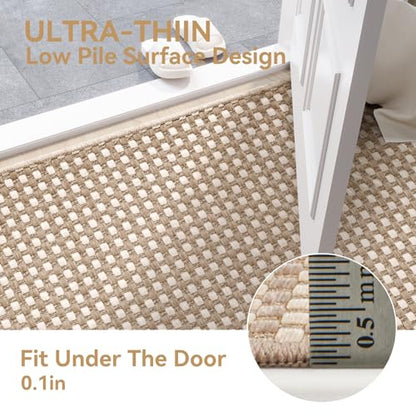 YDKGL 2x6 ft Low Pile Kitchen Runner Mat, Non Slip Washable, Brown - color: A- Brown, size: 2' x 6'