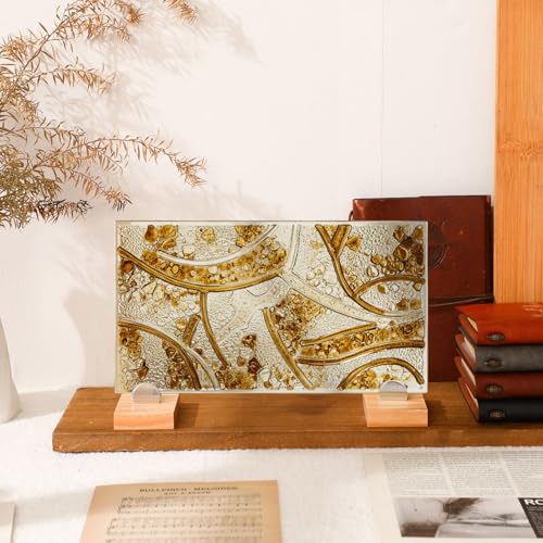 Kathfly 4 Pcs Mini Wood Adjustable Glass Art Stands Display Easel - color: Wood, size: 7 x 5 x 1.5 cm
