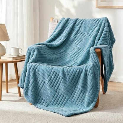 Whale Flotilla Lightweight Fleece Throw Blanket for Couch, Slate Blue - color: Slate Blue, size: Throw(50x60 Inch)