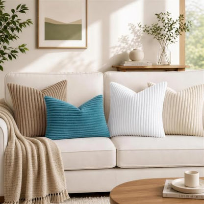 Simmore Fall Soft Camel Flannel Throw Pillow Covers 16X16 Set of 2 - color: Camel, size: 16" x 16" (Pack of 2)
