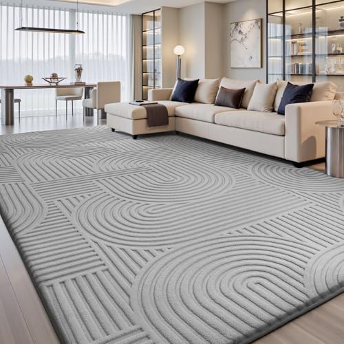 Sour Lemon 6x9 Area Rugs for Living Room Bedroom, Grey Rug Large Carpet - color: Light Grey, size: 6' x 9' (Rectangular)