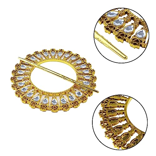2 Pack Shiny Gold Curtain Tiebacks Round Holdbacks, 26 Crystals - style: 26 Crystals Gold