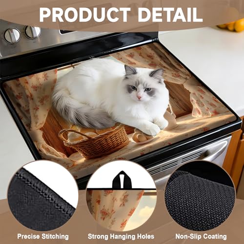 Versatile Stove Guard Mat for Electric Stoves - All-in-One Heat-Resistant Protector Mat, Non-Slip Kitchen Counter Mat 28''x20'' - color: F3078