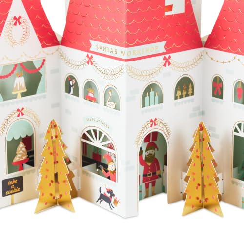 Hallmark Paper Wonder Big Christmas Pop Up Card (Santa's Workshop) - style: Santa's Workshop