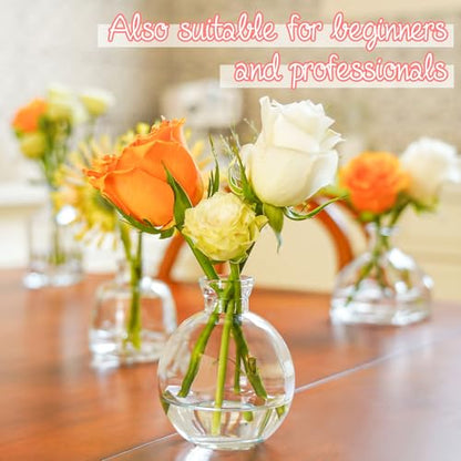 Bud Vases Set of 12, Clear Glass Bud Vase in Bulk, Small Vases - color: Clear Set of 12