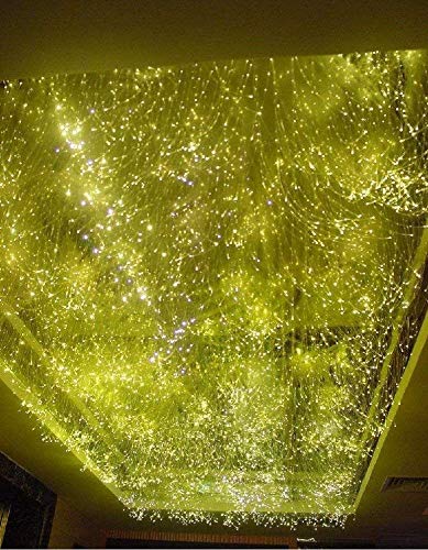 AKEPO 6W RGBW Fiber Optic Curtain Lights Kit, Waterfall Curtain Light for Home Decoration with Flash Point Fiber Optical Cables 200 Strands 0.03in/0.75mm 6.5ft/2m - size: 200pcs*0.03in*6.5ft
