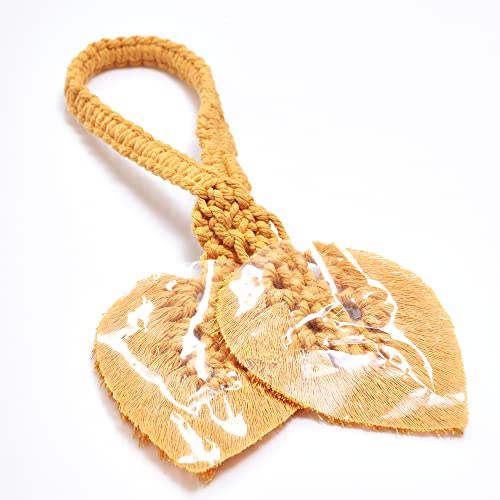 2 Pack Boho Curtain Tiebacks, Orange - color: S3
