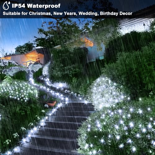 CCILAND 2 Pack Fairy Lights Battery Operated with Remote Timer (Cool White) - color: Cool White