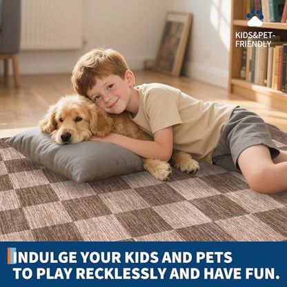 Garvee 2x6 Runner Rug Kitchen Rugs Non Slip Washable Rug, Brown - color: Scalloped - Brown, size: 2' x 6' (Runner)