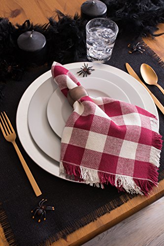 DII Jute Burlap Collection Kitchen Tabletop, Placemat Set, 13x19, Solid Black, 6 Count - color: Solid Black, size: Placemat Set, 13x19"