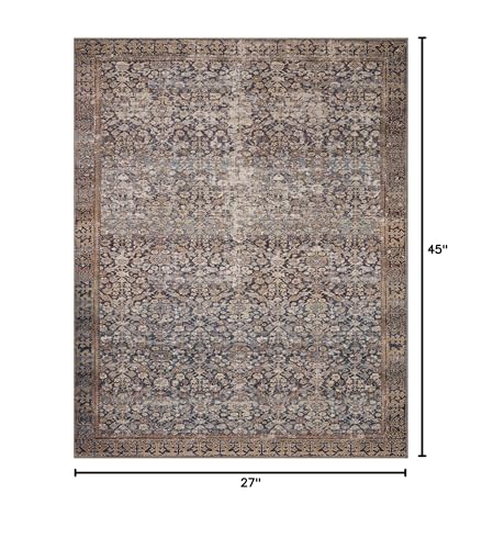 Loloi Amber Lewis Georgie Denim/Spice 2'-3" x 3'-9" Accent Rug - color: Denim / Spice, size: 2'3" x 3'9" (Rectangular)