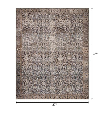 Loloi Amber Lewis Georgie Denim/Spice 2'-3" x 3'-9" Accent Rug - color: Denim / Spice, size: 2'3" x 3'9" (Rectangular)