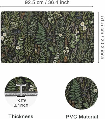 Natural Plant Kitchen Comfort Mat 36x20in Anti-Fatigue Kitchen Mats - color: Natural Plant
