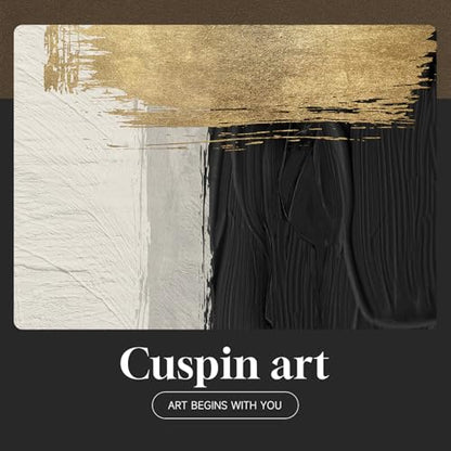 Framed Black and White Abstract Wall Art Set, 3 Piece Modern Canvas Prints - color: Block, size: 16" W x 24" H x 3Pcs