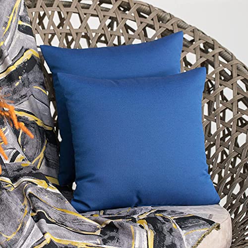 JMGBird Navy Outdoor Pillows Inserts Included Patio Pillows for counh - color: Dark Blue