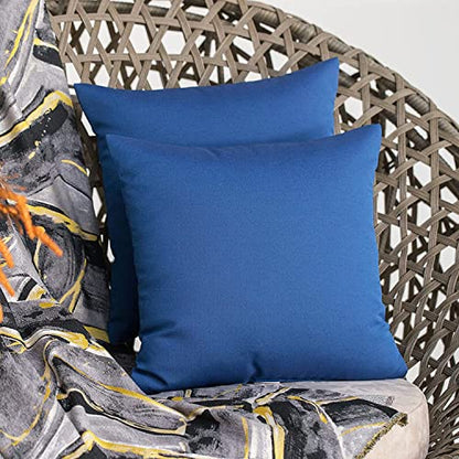 JMGBird Navy Outdoor Pillows Inserts Included Patio Pillows for counh - color: Dark Blue