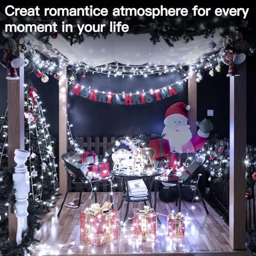 Ollny Christmas Lights Outdoor Cool White, 1000LED 328FT with Remote - color: Cool White, size: 1000 LEDs