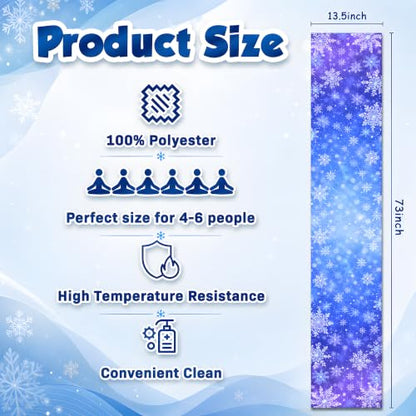 Christmas Decorations - Blue and White Winter Snowflake Table Runner - color: Christmas Snowflake