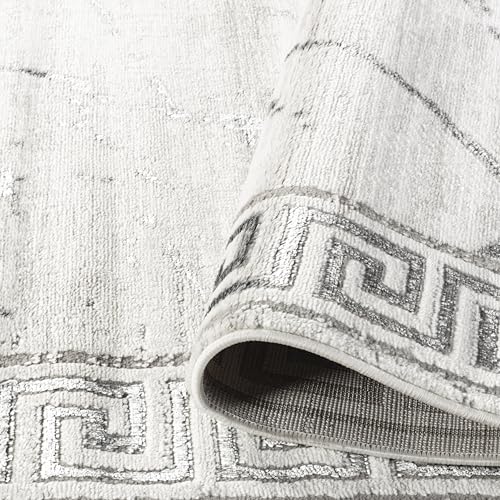 GLORY RUGS Area Rugs Marble 5x7 Cream Gray Carpet Modern Abstract Rug Living Room Dining Bedroom Rug - color: Cream Gray, size: 5' x 7' (Rectangular)