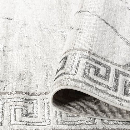 GLORY RUGS Area Rugs Marble 5x7 Cream Gray Carpet Modern Abstract Rug Living Room Dining Bedroom Rug - color: Cream Gray, size: 5' x 7' (Rectangular)