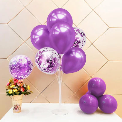 ZJDHPTY 4Set Purple Balloon Stand Table Centerpieces Party Decor - color: Purple 4