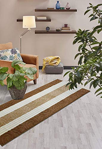 Custom Size Hallway Runner Rug, Slip Resistant, 26 Inch Wide X Your Choice of Length, Scroll Beige, 26 Inch X 3 Feet, Doormat Size - color: Beige Scroll, size: 2'2" x 3' (Rectangular)