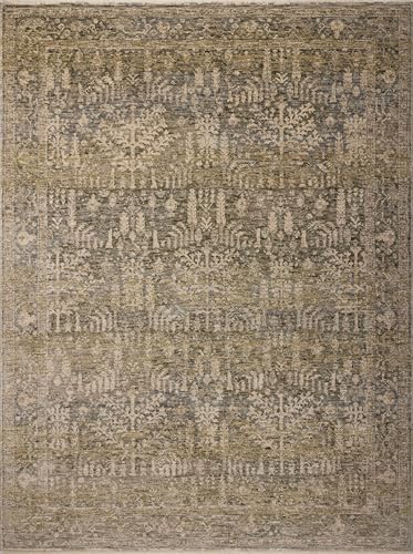 Loloi Magnolia Home Junie Moss/Natural 2'-0" x 3'-0" Accent Rug - color: Moss / Natural, size: 1' x 3' (Rectangular)
