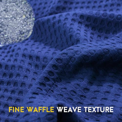 AmyHomie Cooling Waffle Blanket 66"x90", 100% Rayon Derived from Bamboo - color: Blue Violet, size: Twin (66"x90")