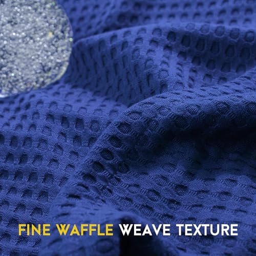 AmyHomie Cooling Waffle Blanket 66"x90", 100% Rayon Derived from Bamboo - color: Blue Violet, size: Twin (66"x90")
