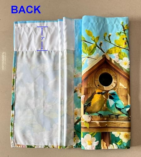 Birdhouse Floral Flower Window Curtain Valance 52X16 Inches - color: Birdhouse