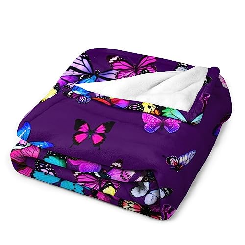 Butterfly Blanket Beautiful Butterfly Throw Blanket Ultra Soft Blankets Lightweight Cozy for Bed Couch Sofa 80"x60" - color: Butterfly 4, size: 80"x60"