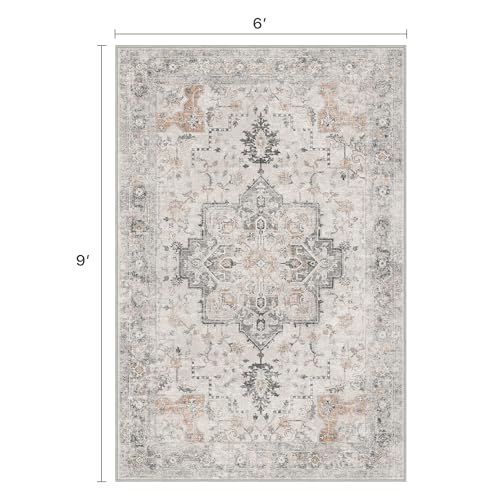 BESBLEE 6x9 Area Rug for Living Room,Washable Non Slip, Light Taupe Brown - color: Light Taupe Brown, size: 6' x 9' (Rectangular)