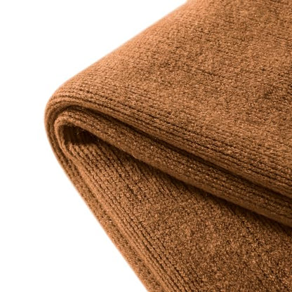 Homiest Camel Brown Knitted Throw Blanket with Fringe, 50x60 Inch - color: Brown, size: 50" x 60"