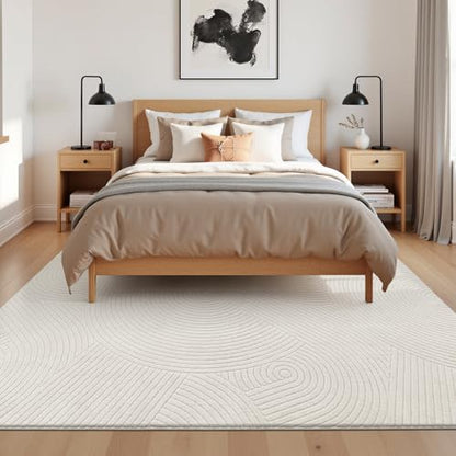 U'Artlines 6x9ft Washable Area Rug for Living Room, Beige - size: 6 x 9ft
