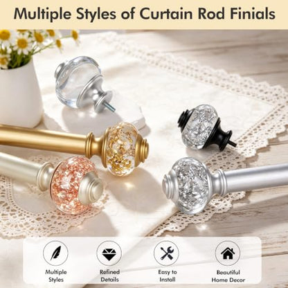 USFOOK Curtain Rods 32 to 58 Inch, 2 Pack Drapery Rod, Luxury Gold - color: Luxury Gold, size: 32-58"(2 Pack)