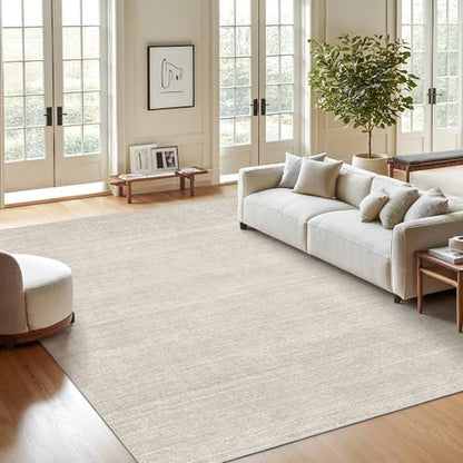 Valenrug Beige 8x10 Area Rugs for Living Room, Large Washable Rug Non Slip - color: 01-beige, size: 8' x 10' (Rectangular)