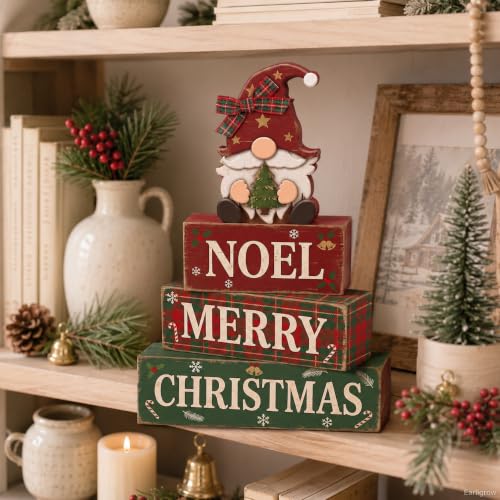Christmas Decorations Indoor, 4pcs Christmas Plaid Gnomes Home Decor - style: Plaid Gnome
