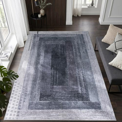 Neutral Geometric Grey 9x12 ft Large Rug for Living Room Bedroom - color: Grey, size: 9' x 12' (Rectangular)