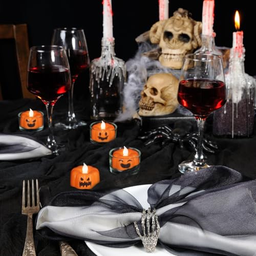 GenSwin Pumpkin Halloween Flameless Candles Battery Operated with Timer - color: 6-Pumpkin