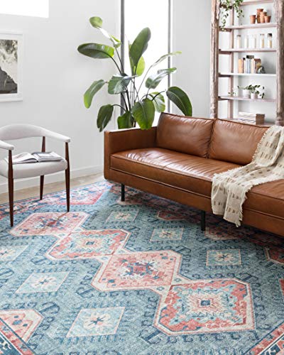 Loloi Skye Turquoise/Terracotta 2'-3" x 3'-9" Accent Rug - color: Turquoise / Terracotta, size: 2'3" x 3'9" (Rectangular)