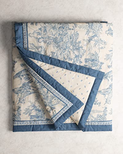 Maison d' Hermine Throw Blanket for Couch Lightweight Soft (60''X80'') - color: 001 - the Miller - Blue, size: 60"x80"