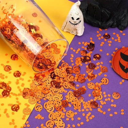 MARFOREVER Halloween Pumpkin Confetti Table Decorations - style: Halloween Pumpkin
