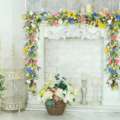 6ft Easter Garland - Spring Garland with Egg and Mixed Berry - color: Easter02