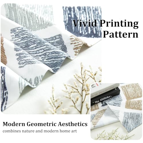 Leeva Geometric Faux Linen Valance, Rod Pocket Top, 52 x 12, 1 Panel - color: T09, size: 52"W x 12"L (Pack of 1)