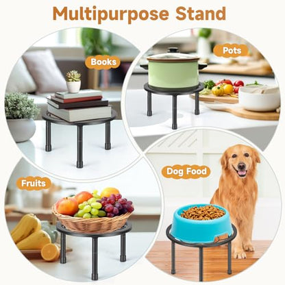 Amaoot 5 Pack Metal Plant Stand, Iron Plant Stands for Indoor and Outdoor - color: Black