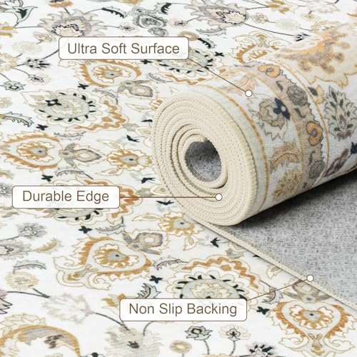 Hallway Runner Rug: 2.6x8 Kitchen Boho Rugs for Living Room Beige - color: Beige, size: 2'6" x 8' (Runner)