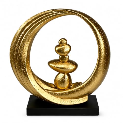 Gold Sculptures Decor for Modern Home Shelves Fireplace Mantel - color: Whole Gold
