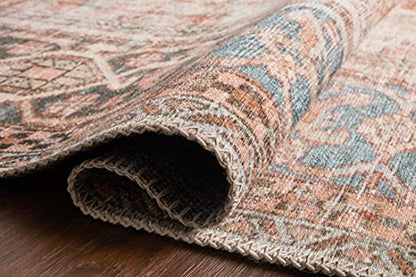 Loloi Loren Terracotta/Sky 2'-6" x 7'-6" Runner Rug - color: Terracotta / Sky, size: 2'6" x 7'6" (Rectangular)