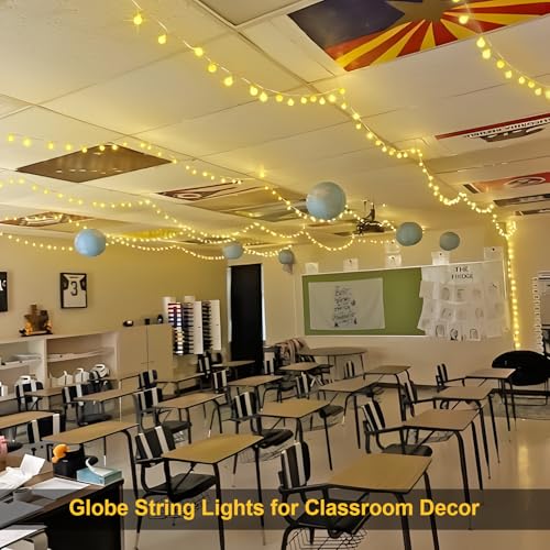 147ft 300 LED 8 Modes Globe String Lights Outdoor Waterproof with Remote - color: Warm White, size: 300 LED Plug